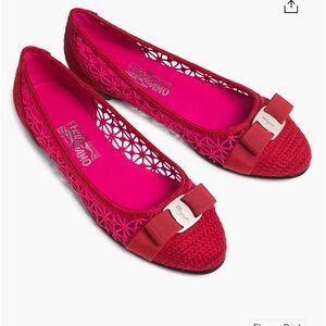 Ferragamo Varina Knit Ballet Flats 37.5